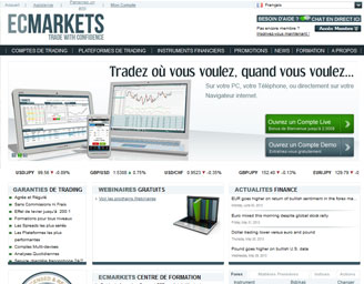 accueil du site de ecMarkets